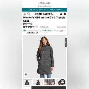 Eddie Bauer Women's Girl on the Go® Trench Coat; Raincoat